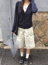 ボーリング アジャスト カット リベット バミューダパンツ