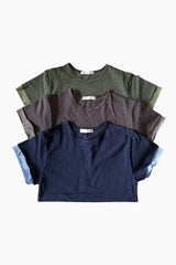 スラブレイヤードクロップTシャツ