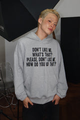 LETTERING HOODIE - GRAY