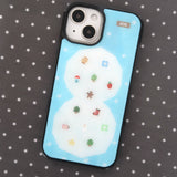 スノウマンフォンケース (glass bumper)