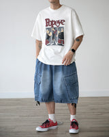 ADU CARGO BERMUDA DENIM PANTS