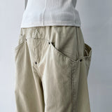 Geometric Panel Rivet Curved pants