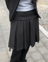 へリンフリルプリーツミディスカート