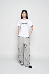 25SS チェックリストウーマン半袖Tシャツ ホワイト