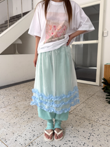 frill oganza skirt