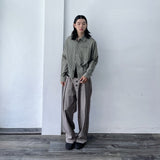 ウォッシュド プラッド ロングスリーブ シャツ