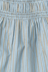 Stripe flare skirt_skyblue