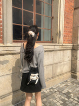 Mini sneaker ribbon bag_black(dumble)