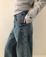 リーンローカーブドデニムパンツ