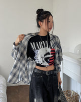 Everyday See-through Overfit Check Shirt