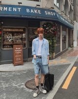 Breeze Cutoff Denim Bermuda Pants