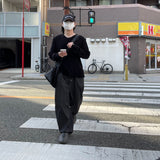 バックプリントストライプサンジデニムバンドパンツ