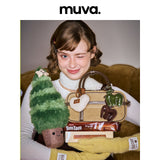 muva. 牛革 ベルベット ボストンバッグ