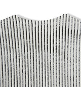 Tony snap stripe fur knitwear