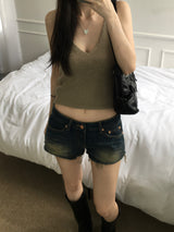 ジェット ローライズ デニム ショートパンツ