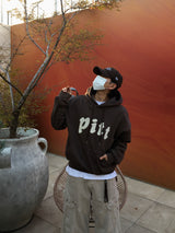 Pete Buckle embroidered fleece hoodie 4C