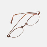 Knouun Round titanium glasses CODE. 101. A PinkBrown