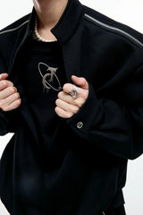 Layered Zip Mock Neck Sweater