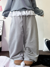 LACE PONT🎀WIDE LONG PANTS 💕🩶🖤3COLOR