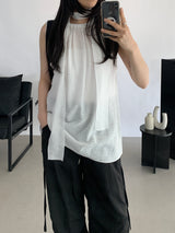 Romits Sleeveless Blouse Tie Set