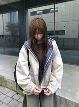 Yvonne Check Hood Cotton Boxy Fit Jumper