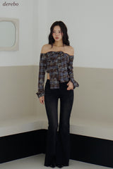 black jeans bootcut denim pants