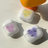 Yellow - Ribbon Puff AirPods Case_matt