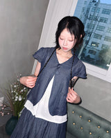 (2color) Natsu Wrinkle Flare Skirt
