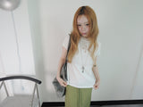 BLOOM CUT-OUT SHORT SLEEVE T-SHIRT