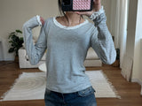 lace stripe tee