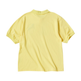 Untitled Crest Polo Crop Short Sleeve Yellow