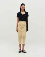 Cowl Neck Scarf T-Shirt _ BROWN