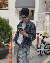 Cony Linen Crop Check Shirt