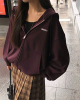 [ORIGINAL] Ettu Lettering Oversized Hood Zip-Up