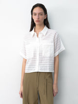 (BL-4348)ESSENTIAL SEERSUCKER POCKET SHIRT