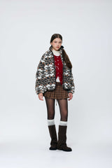 NORDEN FLEECE JACKET / BROWN