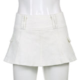 Solid A-line Pants Skirt