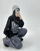 (LOVELY + HIP♥)レタリング長袖Tシャツ - 2カラー