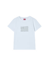 NYX フラッグアップリケTシャツ ホワイト