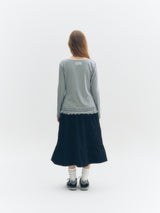 ダブルフリルTシャツ (グレー)