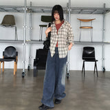 Surfy Side Slit Washed Balloon Fit Denim Pants