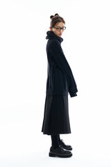 Poulsen ribbed wool hooded knit