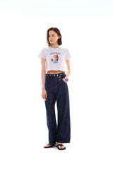 RABBIT CAT CROP T-SHIRT