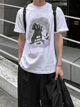 フィアーキャットハーフTシャツ