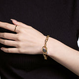 Round Toggle Gold Bracelet