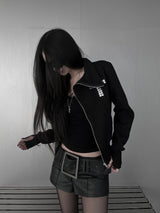 クロススタッドダイアゴナルウォーマージップアップ (fleece-lined / 2color)