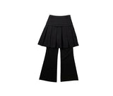 Inkku Midi Pleated Eyelet Skirt Pants