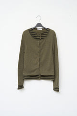 (W) Ruffled Layered Cardigan