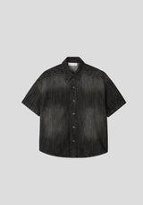 [MUSCLE FIT] Crop denim shirts(2color)