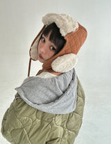 Camel quilting quilted earring truffler hat
